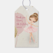 Tutu Pink Ballerina Ballet Dancer Girl Birthday Cadeaulabel (Voorkant)