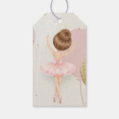 Tutu Pink Ballerina Ballet Dancer Girl Birthday Cadeaulabel (Achterkant)