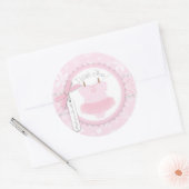 Tutu Polka Dot Jumper & Winter Sneeuwvlok Dank u Ronde Sticker (Envelop)