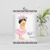Tutu Princess Baby shower Bedankt (Staand voorkant)