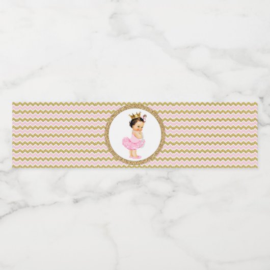 Tutu Princess Baby shower Waterflesetiketten Waterfles Etiket (Enkel label)