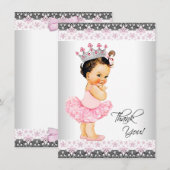 Tutu Prinses Baby Shower Bedankt (Voorkant / Achterkant)