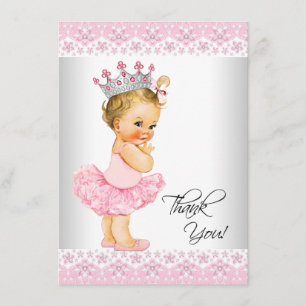 Tutu Prinses Babyshower Bedankt