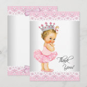 Tutu Prinses Babyshower Bedankt (Voorkant / Achterkant)