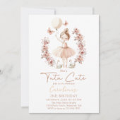 Tutu Schattig Ballet Ballerina Verjaardag Kaart (Voorkant)