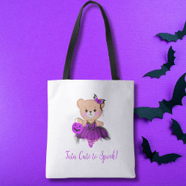 Tutu Schattig om te Spoken! Teddybeer Heks Balleri Tote Bag