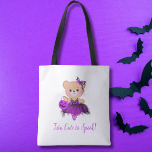 Tutu Schattig om te Spoken! Teddybeer Heks Balleri Tote Bag