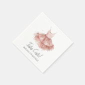Tutu Schattige Ballerina Ballet Roze Script Verjaa Servet (Hoek)