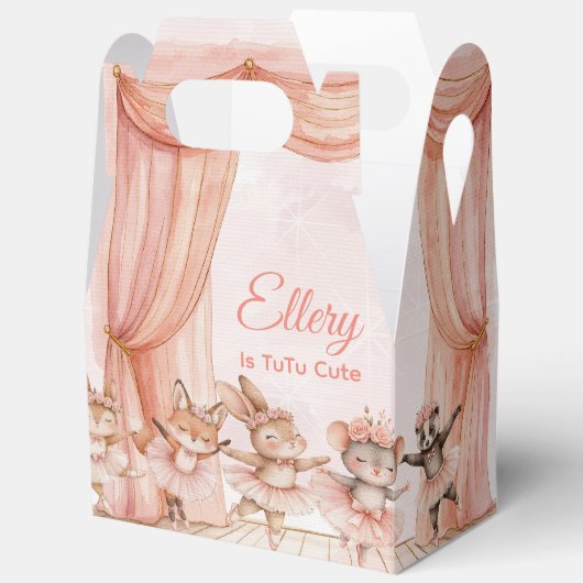 🦊🐰🩰 "TuTu Schattige" Ballerina Party Boxen Bedankdoosjes (Open)
