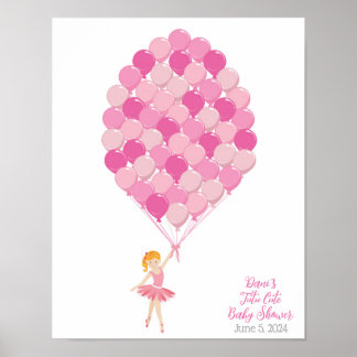 Tutu Schattige Ballet Baby shower Gast Inloggen Po Poster