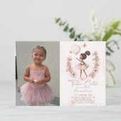 Tutu Schattige Ballet Ballerina Ballet Verjaardags Kaart (Staand voorkant)