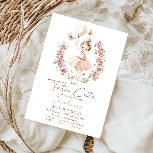 Tutu Schattige Ballet Ballerina Verjaardag Kaart