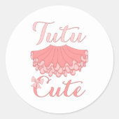 Tutu Schattige Ballet Ronde Sticker (Voorkant)