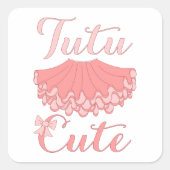 Tutu Schattige Ballet Sticker (Voorkant)