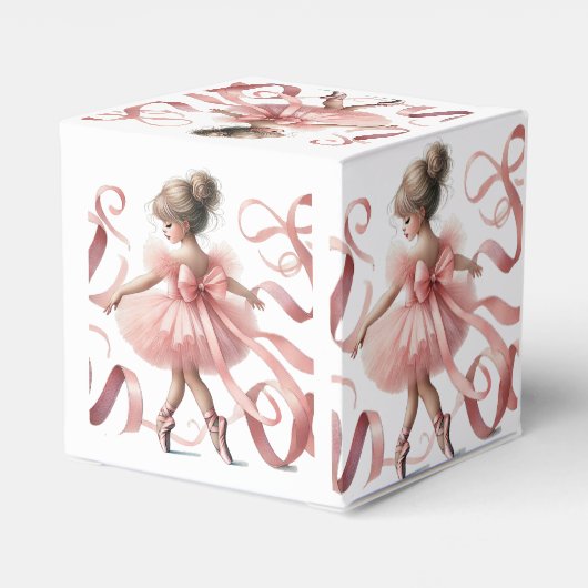 Tutu Schattige | Betoverde Ballerina Verjaardagsfe Bedankdoosjes (Achterkant)