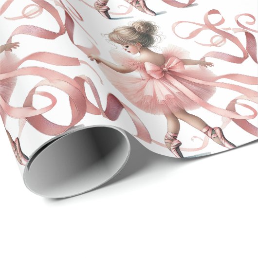 Tutu Schattige | Betoverde Ballerina Verjaardagsfe Cadeaupapier (Rol Hoek)