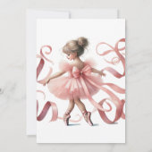 Tutu Schattige | Betoverde Ballerina Verjaardagsfe Kaart (Achterkant)