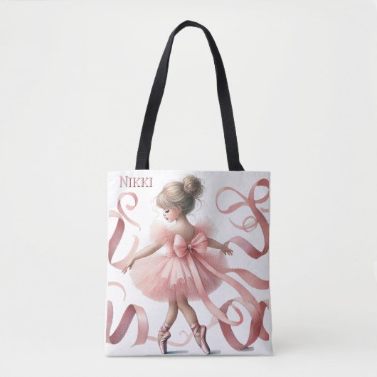 Tutu Schattige | Betoverde Ballerina Verjaardagsfe Tote Bag (Voorkant)