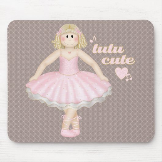 Tutu Schattige (blond) - Mousepad Muismat (Voorkant)