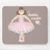 Tutu Schattige (Brunette) - Mousepad Muismat (Voorkant)