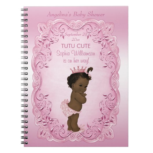 Tutu Schattige Etnisch Prinses Baby shower Gastenb Notitieboek (Voorkant)