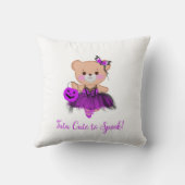 Tutu Schattige voor Spook! Teddy Bear Witch Baller Kussen (Achterkant)