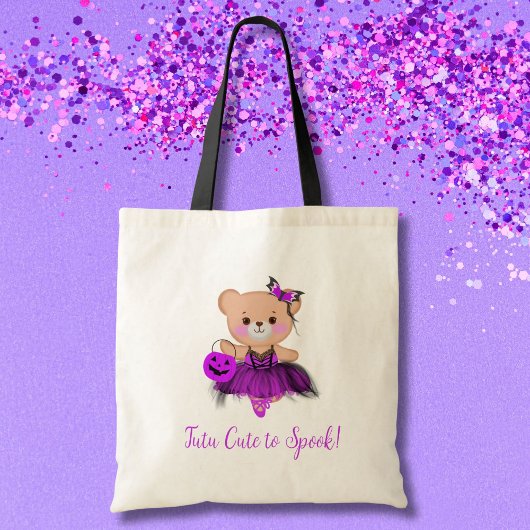 Tutu Schattige voor Spook! Teddy Bear Witch Baller Tote Bag