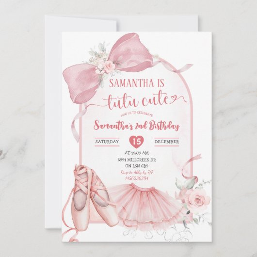 Tutu Schattigee Ballerina Roze Coquette Tweede Ver Kaart (Voorkant)