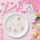 Tutu Schattigee Ballerina Verjaardag Papieren Bordje (Feest)