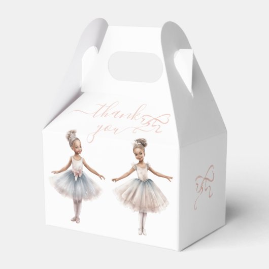 Tutu Schattigee Elegante Ballerina Verjaardag Dank Bedankdoosjes (Achterkant)