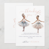 Tutu Schattigee Elegante Ballerina Verjaardag Dank Bedankkaart (Voorkant / Achterkant)