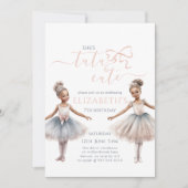 Tutu Schattigee Elegante Ballerina Waterverf Verja Kaart (Voorkant)