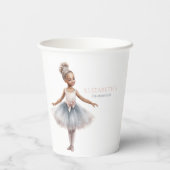 Tutu Schattigee Elegante Ballerina Waterverf Verja Papieren Bekers (Achterkant)
