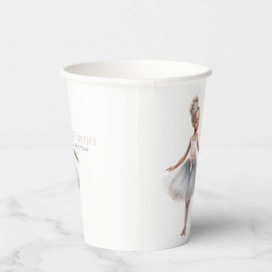 Tutu Schattigee Elegante Ballerina Waterverf Verja Papieren Bekers (Rechts)
