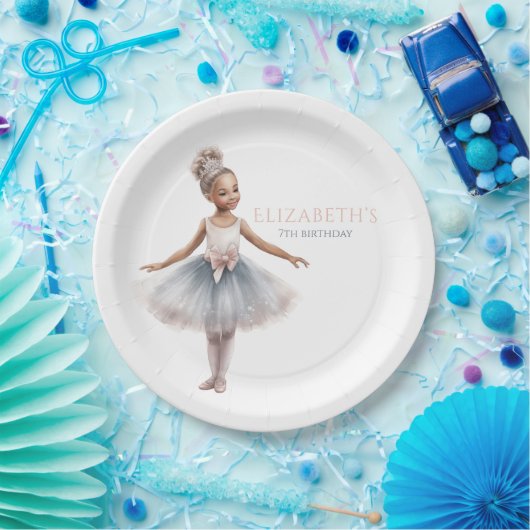 Tutu Schattigee Elegante Ballerina Waterverf Verja Papieren Bordje (Feest)