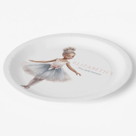 Tutu Schattigee Elegante Ballerina Waterverf Verja Papieren Bordje (Gekanteld)