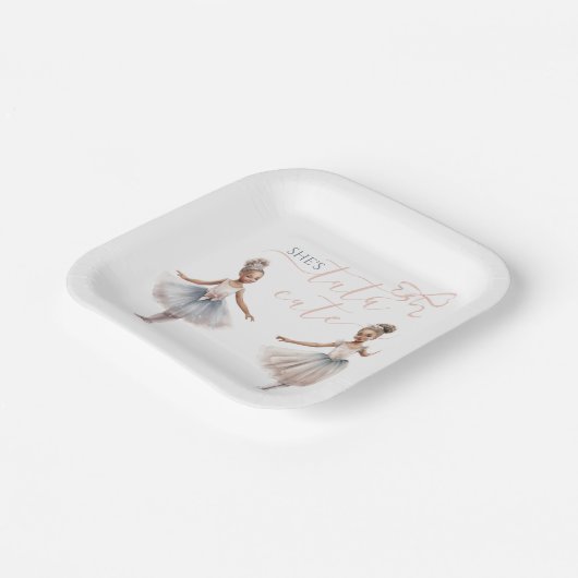 Tutu Schattigee Elegante Ballerina Waterverf Verja Papieren Bordje (Gebogen)