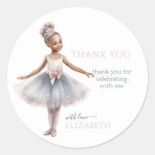 Tutu Schattigee Elegante Ballerina Waterverf Verja Ronde Sticker