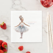 Tutu Schattigee Elegante Ballerina Waterverf Verja Servet (Insitu)