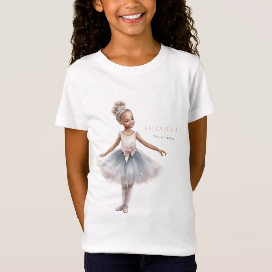 Tutu Schattigee Elegante Ballerina Waterverf Verja T-shirt (Voorkant)