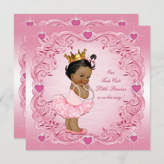 Tutu Schattigee etnische prinses liefde harten Bab Kaart (Voorkant / Achterkant)