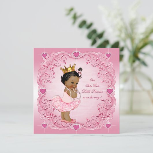 Tutu Schattigee etnische prinses liefde harten Bab Kaart (Staand voorkant)