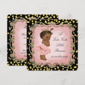 Tutu Schattigee etnische prinses zwart gouden Conf Kaart (Voorkant / Achterkant)