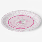 Tutu Schattigee konijn gepersonaliseerde verjaarda Papieren Bordje (Gekanteld)