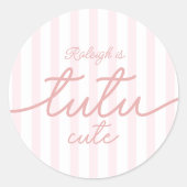 Tutu Schattigee Meisjes '2e Ballerina Verjaardag Ronde Sticker (Voorkant)