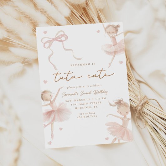 Tutu Schattigee meisjes tweede ballerina verjaarda Kaart