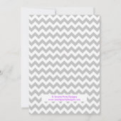 Tutu Schattigee Paarse Baby shower Uitnodiging (Achterkant)