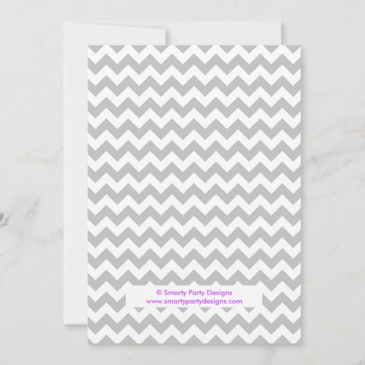 Tutu Schattigee Paarse Baby shower Uitnodiging (Achterkant)