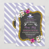 Tutu Schattigee Paarse Lila Ballet Baby shower Uit Kaart (Voorkant / Achterkant)