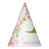 Tutu T-Rex Dinosaurus Roze Bloemen Goud Verjaardag Feesthoedjes (Links)